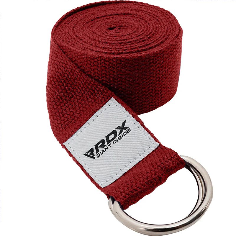 RDX P8 Antiscivolo Cotone Cinghie Yoga In Cotone Antiscivolo Con Fibbia Ad Anello A D In Acciaio Antiruggine - Image 2