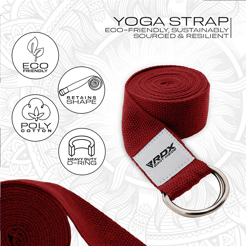 RDX P8 Antiscivolo Cotone Cinghie Yoga In Cotone Antiscivolo Con Fibbia Ad Anello A D In Acciaio Antiruggine - Image 25