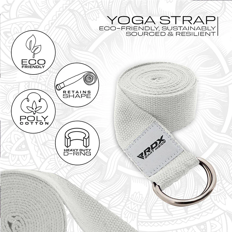 RDX P8 Antiscivolo Cotone Cinghie Yoga In Cotone Antiscivolo Con Fibbia Ad Anello A D In Acciaio Antiruggine - Image 30
