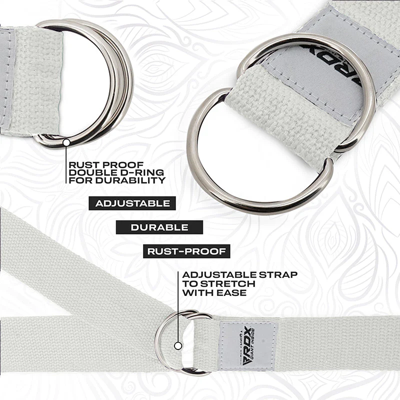 RDX P8 Antiscivolo Cotone Cinghie Yoga In Cotone Antiscivolo Con Fibbia Ad Anello A D In Acciaio Antiruggine - Image 32
