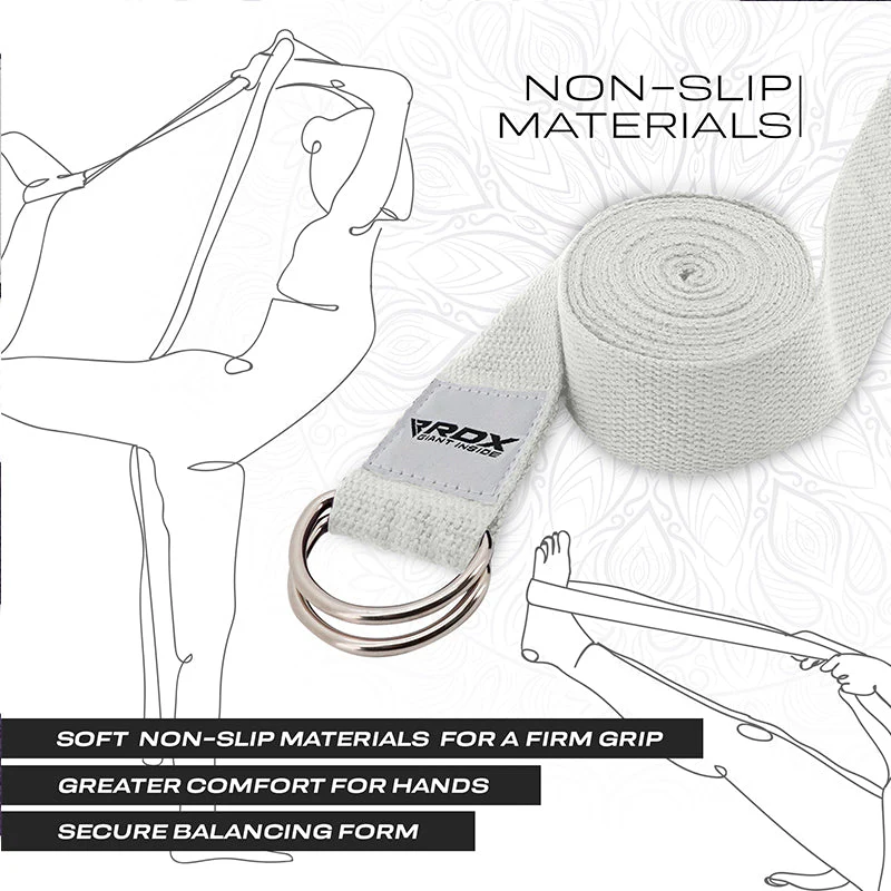 RDX P8 Antiscivolo Cotone Cinghie Yoga In Cotone Antiscivolo Con Fibbia Ad Anello A D In Acciaio Antiruggine - Image 33