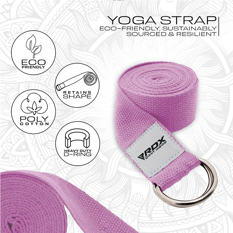 RDX P8 Antiscivolo Cotone Cinghie Yoga In Cotone Antiscivolo Con Fibbia Ad Anello A D In Acciaio Antiruggine - Image 35