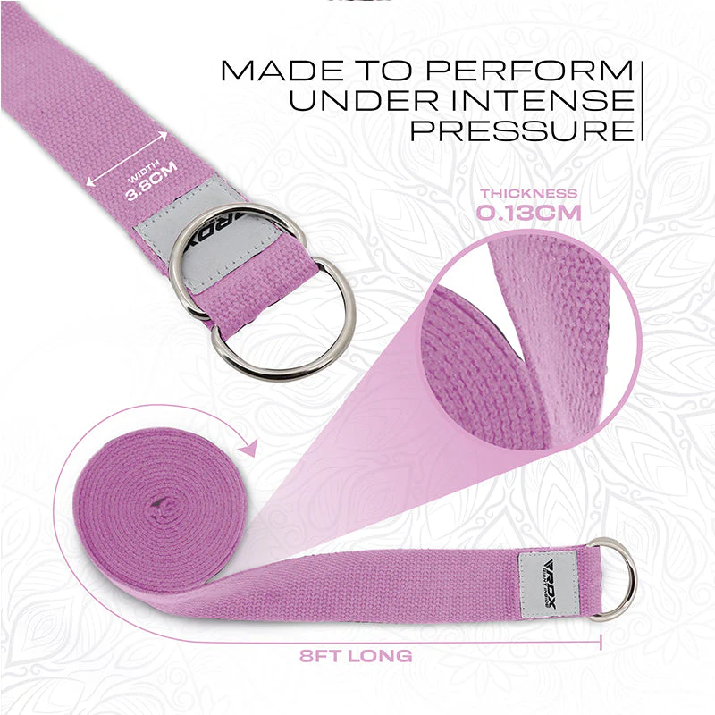 RDX P8 Antiscivolo Cotone Cinghie Yoga In Cotone Antiscivolo Con Fibbia Ad Anello A D In Acciaio Antiruggine - Image 36