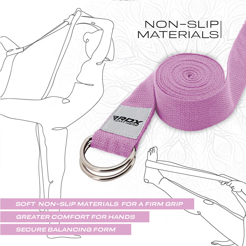 RDX P8 Antiscivolo Cotone Cinghie Yoga In Cotone Antiscivolo Con Fibbia Ad Anello A D In Acciaio Antiruggine - Image 38