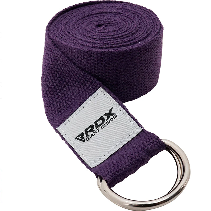 RDX P8 Antiscivolo Cotone Cinghie Yoga In Cotone Antiscivolo Con Fibbia Ad Anello A D In Acciaio Antiruggine - Image 4
