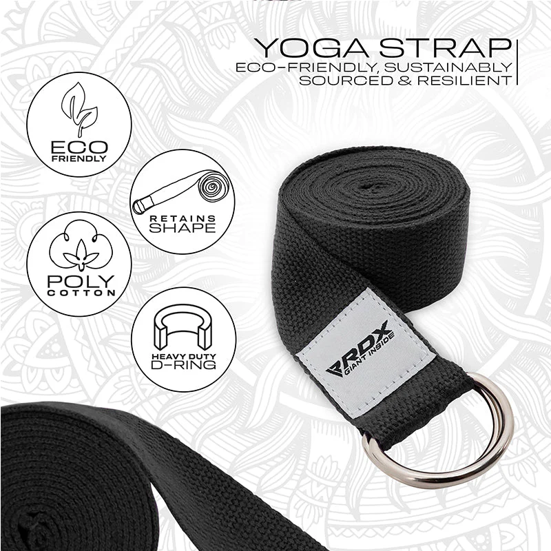RDX P8 Antiscivolo Cotone Cinghie Yoga In Cotone Antiscivolo Con Fibbia Ad Anello A D In Acciaio Antiruggine - Image 40