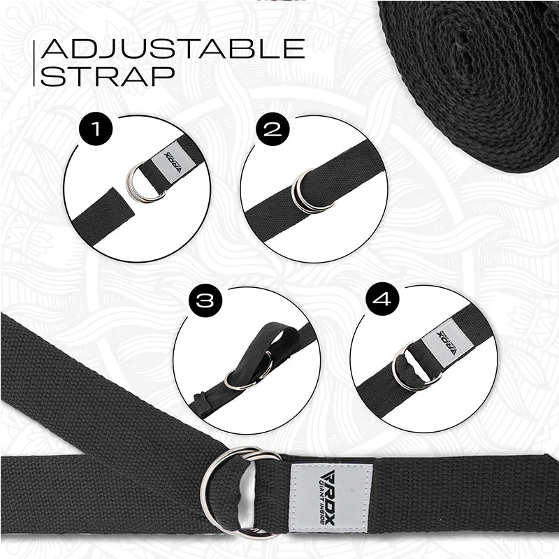 RDX P8 Antiscivolo Cotone Cinghie Yoga In Cotone Antiscivolo Con Fibbia Ad Anello A D In Acciaio Antiruggine - Image 45
