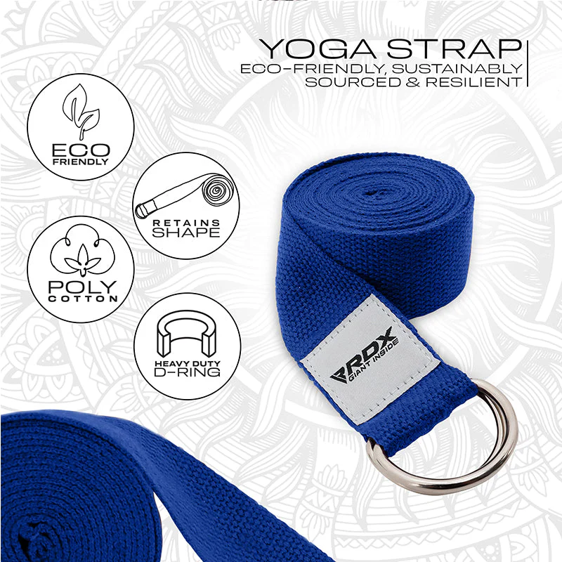 RDX P8 Antiscivolo Cotone Cinghie Yoga In Cotone Antiscivolo Con Fibbia Ad Anello A D In Acciaio Antiruggine - Image 47