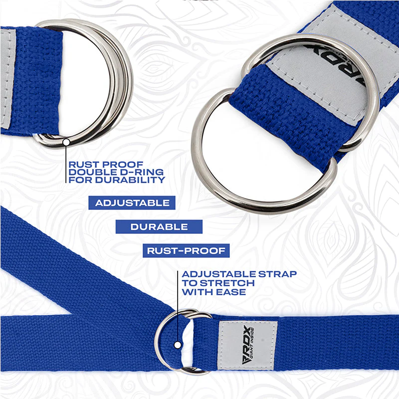 RDX P8 Antiscivolo Cotone Cinghie Yoga In Cotone Antiscivolo Con Fibbia Ad Anello A D In Acciaio Antiruggine - Image 49