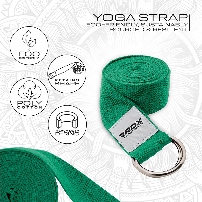 RDX P8 Antiscivolo Cotone Cinghie Yoga In Cotone Antiscivolo Con Fibbia Ad Anello A D In Acciaio Antiruggine - Image 52