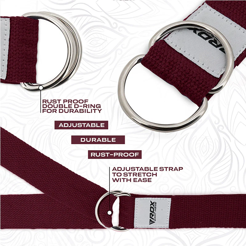 RDX P8 Antiscivolo Cotone Cinghie Yoga In Cotone Antiscivolo Con Fibbia Ad Anello A D In Acciaio Antiruggine - Image 59