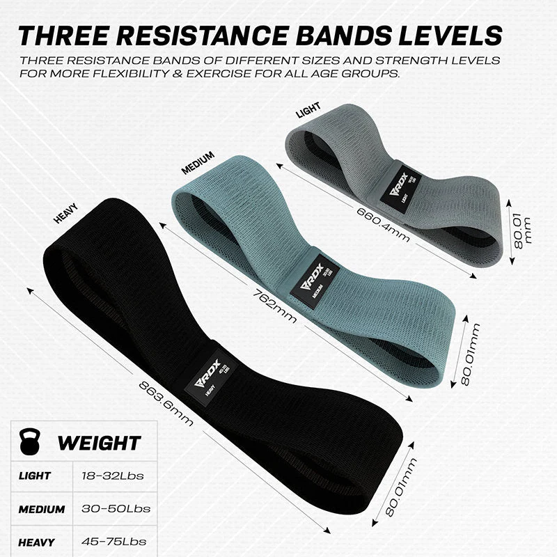 RDX CG Fasce di allenamento per la resistenza del tessuto per carichi pesanti per il fitness  - Image 4