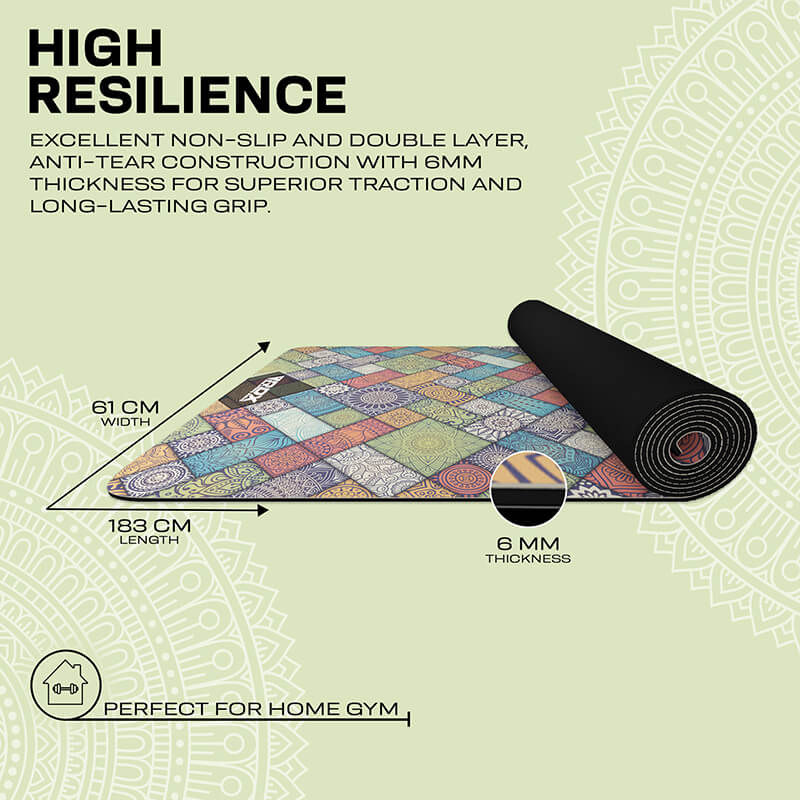 RDX D3 6mm PU Gomma Yoga Mat - Image 4