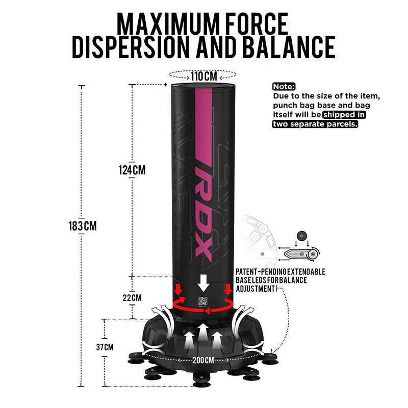 RDX F6 6FT KARA SACCO DA BOXE AUTOPORTANTE CON SET DI GUANTONI - Image 18