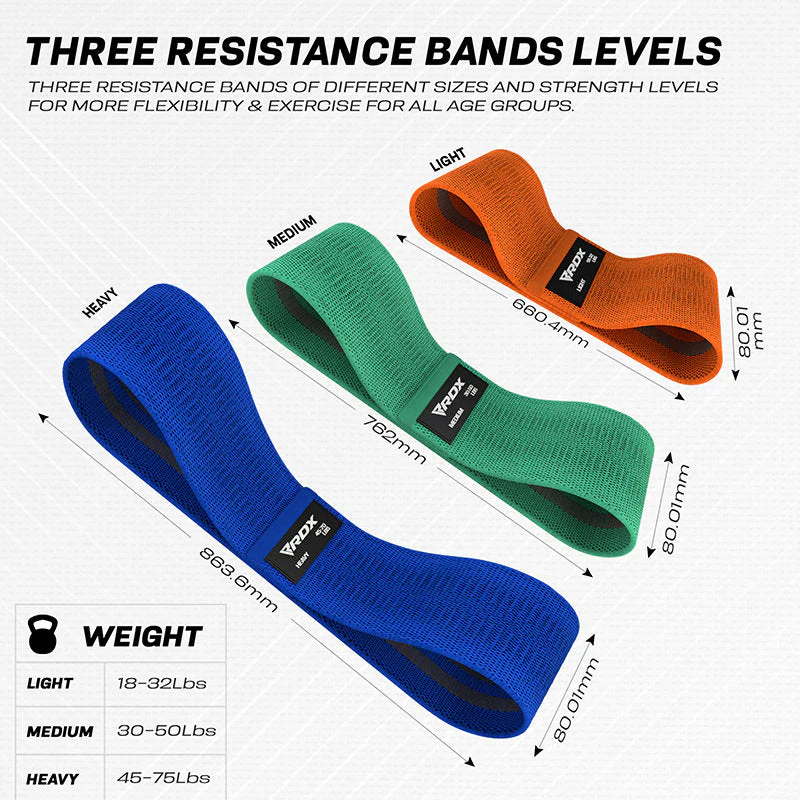 RDX Fasce Di Allenamento Per La Resistenza Del Tessuto Per Carichi Pesanti Per Il Fitness - Image 4